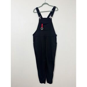 Shinesty Midnight Black Pajamaralls Drawstring Waist Sweatpant Overalls Large